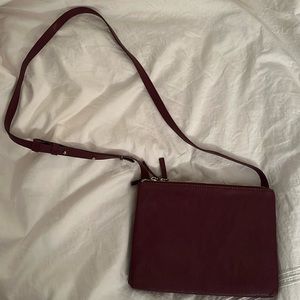 Maroon Cross-body with 3 pockets